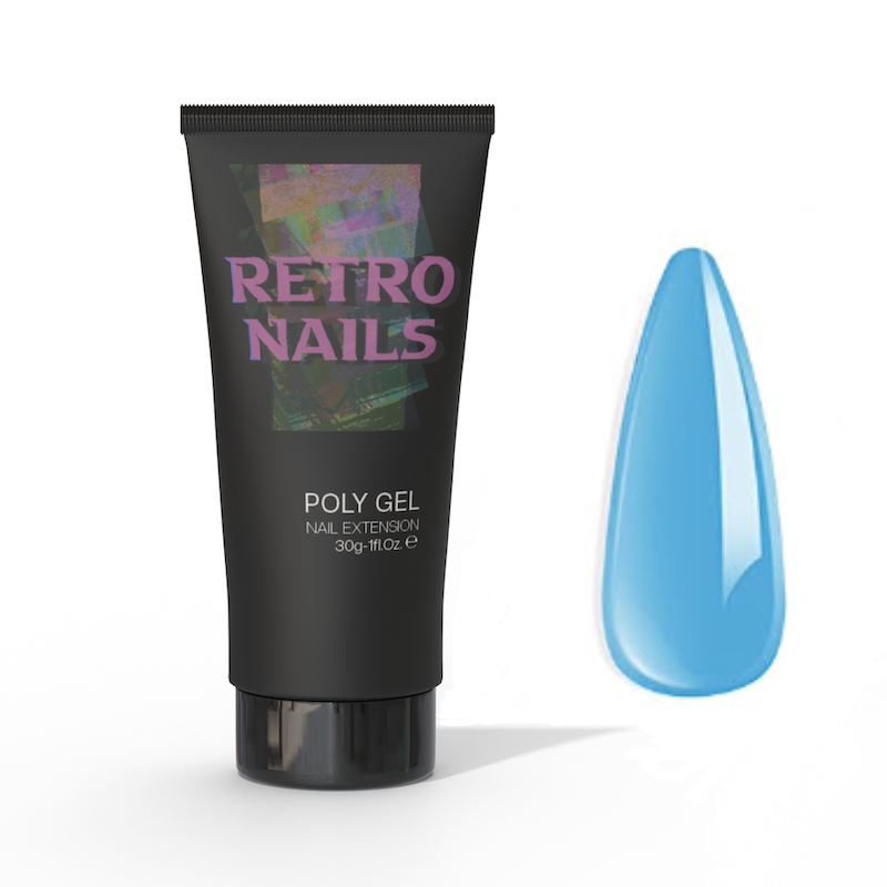 Retro Blue HEMA FREE 30 ml - Retro Nails Poly Gel