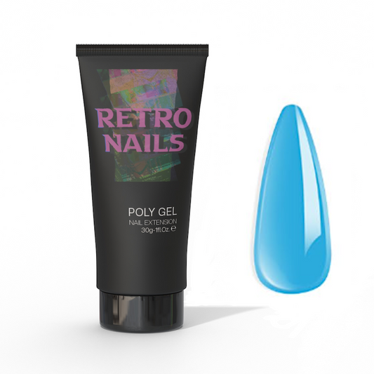 Retro Blue HEMA FREE 30 ml - Retro Nails Poly Gel