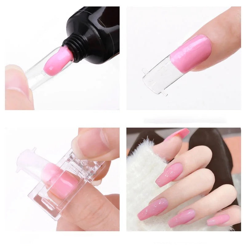 Retro Nagelclip pink